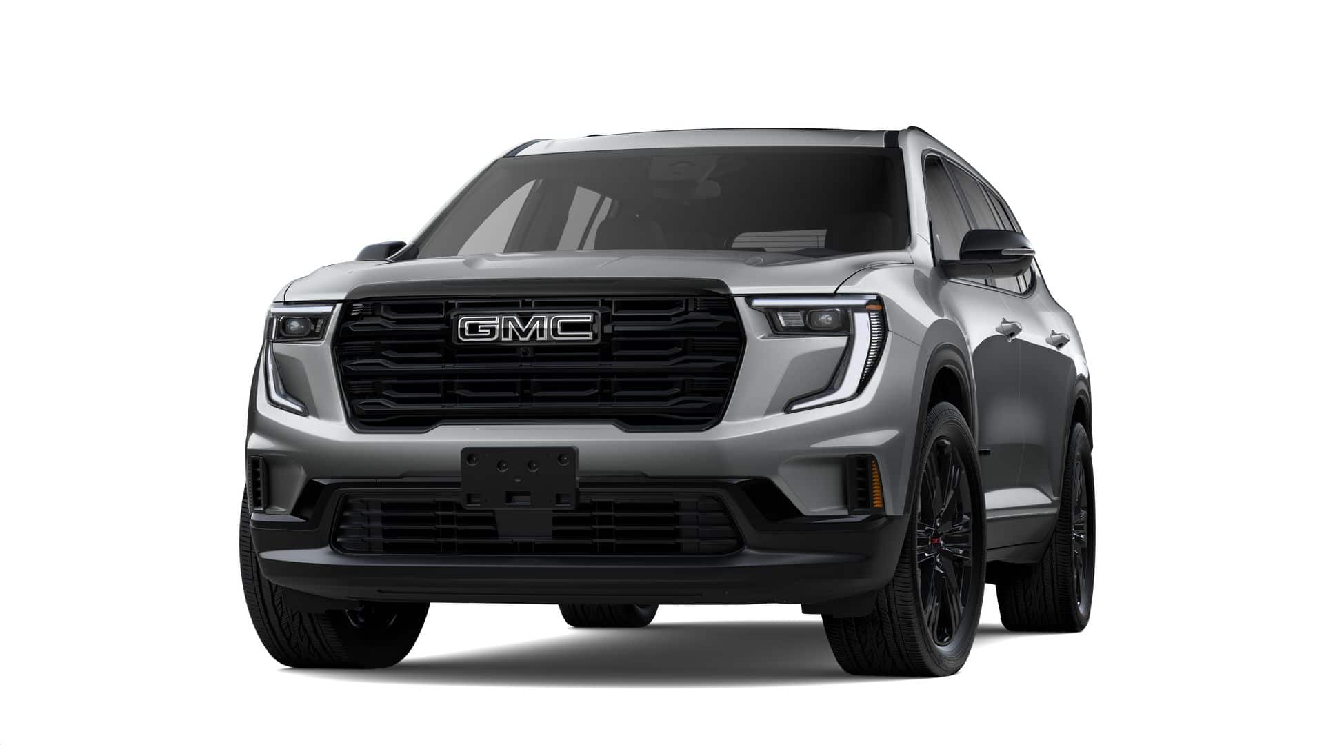 2026 GMC Acadia Base in Sterling Metallic — front three-quarter view