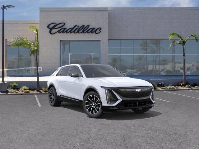 2026 Cadillac LYRIQ Sport in Vibrant White Tricoat — front three-quarter view