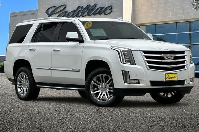 2016 Cadillac Escalade Standard in Crystal White Tricoat — front three-quarter view
