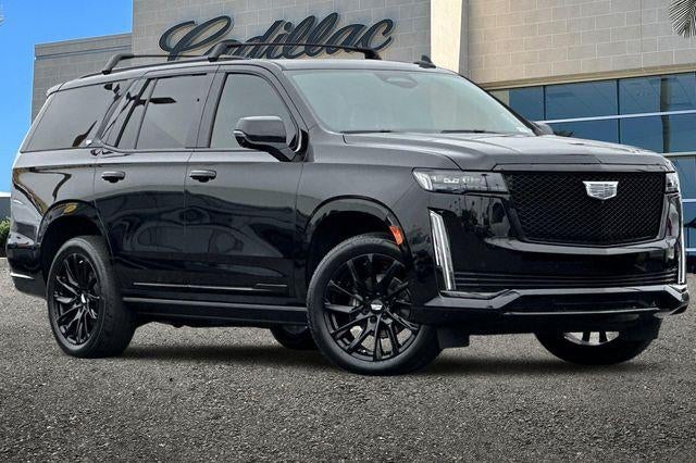2023 Cadillac Escalade Sport in Black Raven — front three-quarter view
