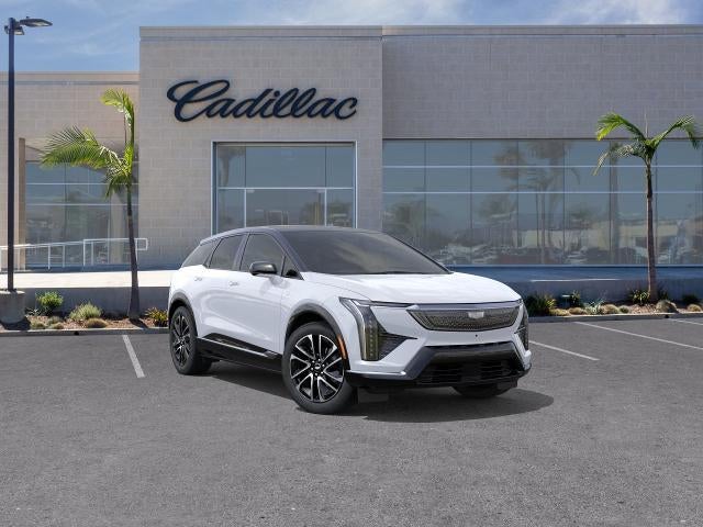 2026 Cadillac OPTIQ Premium Sport in Vibrant White Tricoat — front three-quarter view