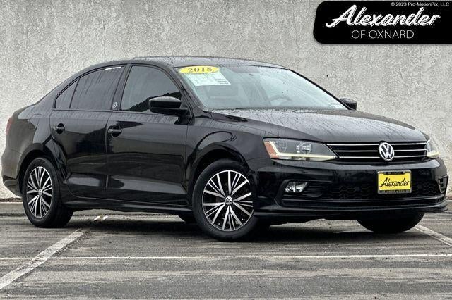2018 Volkswagen Jetta 1.4T SE in Black — front three-quarter view
